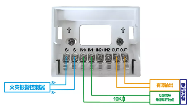 J-SCM45A(J-SCM45)型輸入/輸出模塊有源輸出的現場接線圖